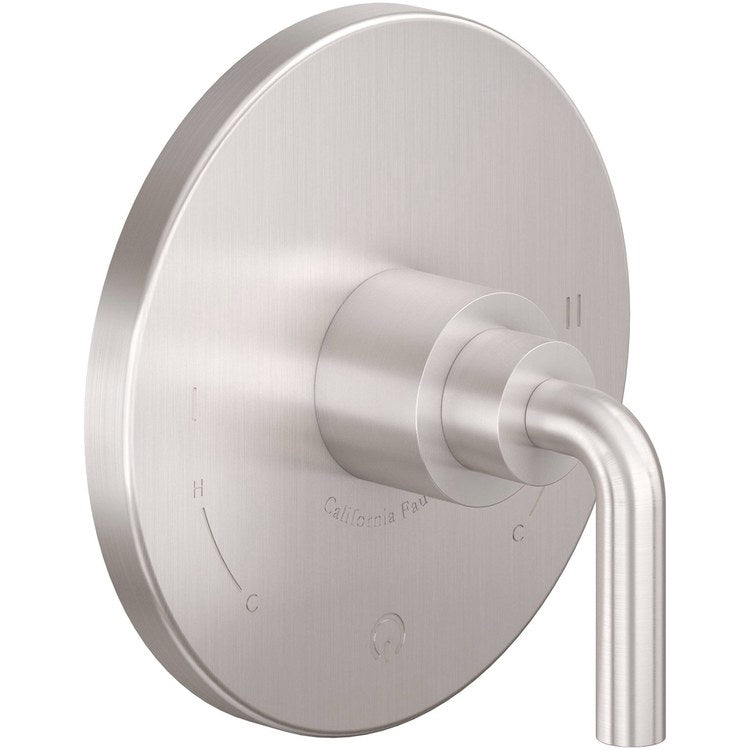 Pressure Balance Valve Trim Descanso Dual 1 Lever Satin Nickel ADA - Image 1