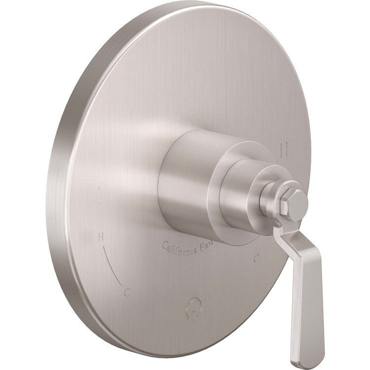 Pressure Balance Valve Trim Descanso Works Dual 1 Lever Polished Brass ADA - Image 1