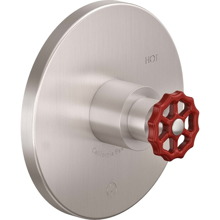 Pressure Balance Valve Trim Descanso Works 1 Red Wheel Bella Terra Bronze - Image 1