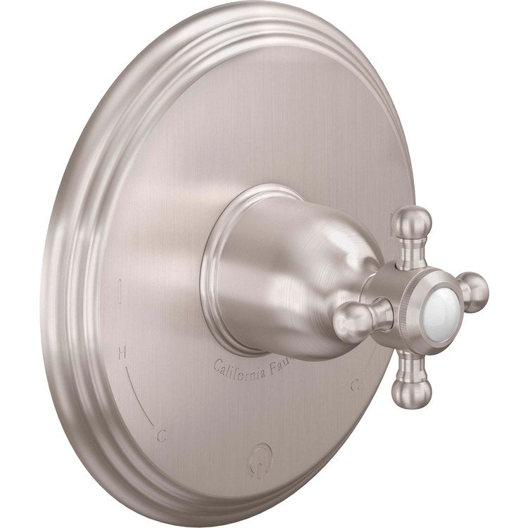 Pressure Balance Valve Trim Monterey Dual 1 Cross Matte Black - Image 1