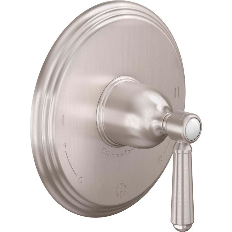 Pressure Balance Valve Trim Montecito Dual 1 Lever Burnished Brass ADA - Image 1