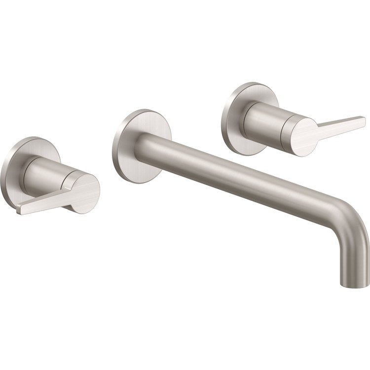 Lavatory Trim D Street Vessel Wall 2 Lever Polished Nickel ADA 1.2 Gallons per Minute - Image 1