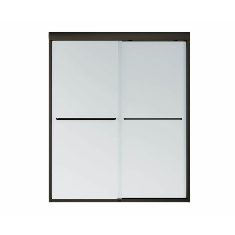 Shower Door Kameleon Sliding 55-59 x 71 Inch Dark Bronze Frosted 1/4 Inch - Image 2