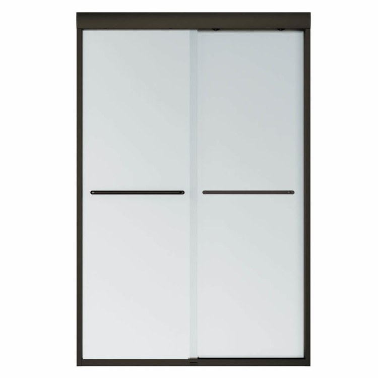 Shower Door Kameleon Sliding 43-47 x 71 Inch Dark Bronze Frosted 1/4 Inch - Image 2