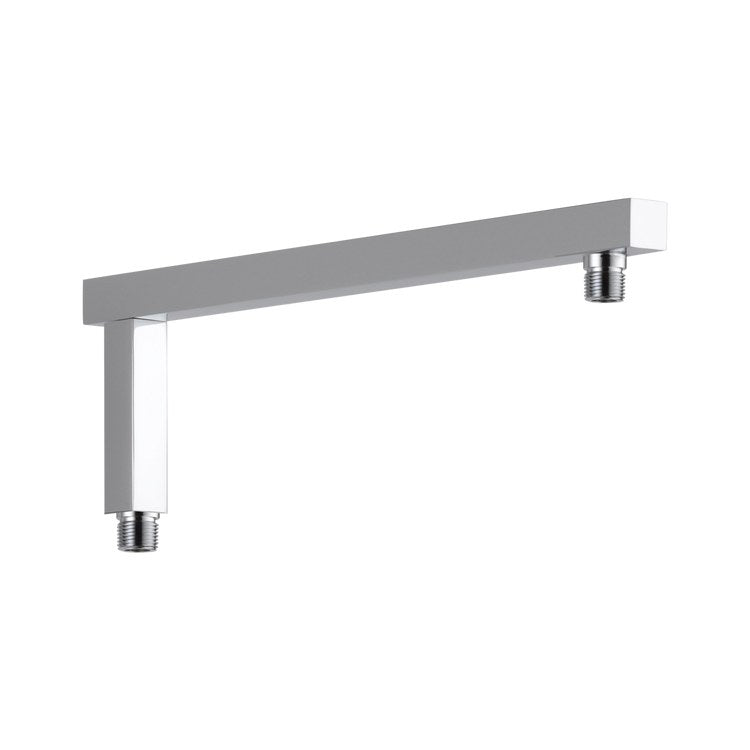 Shower Arm Universal Showering Components Angular Overhead Lumicoat Chrome 17.5 Inch - Image 1