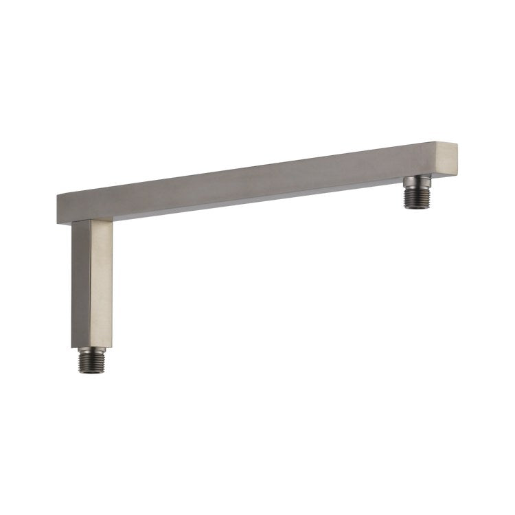 Shower Arm Universal Showering Components Angular Overhead Lumicoat Stainless 17.5 Inch - Image 1