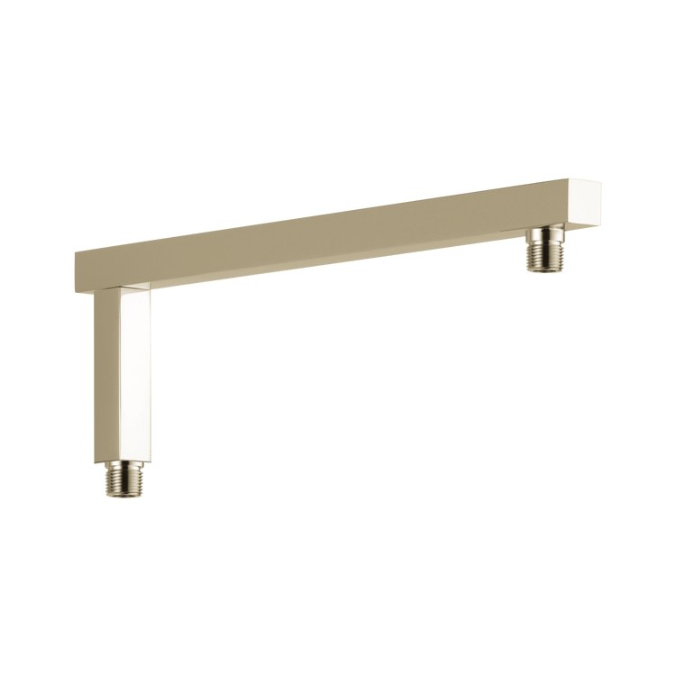 Shower Arm Universal Showering Components Angular Overhead Lumicoat Polished Nickel 17.5 Inch - Image 1