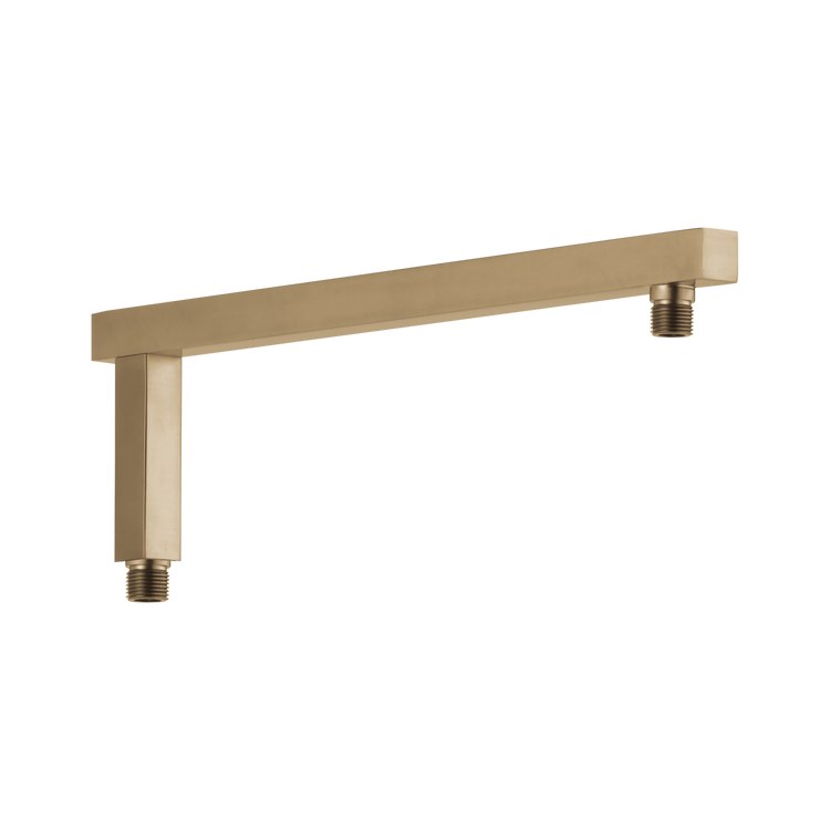 Shower Arm Universal Showering Components Angular Overhead Lumicoat Champagne Bronze 17.5 Inch - Image 1