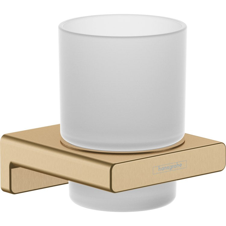 Tumbler AddStoris Toothbrush Holder Brushed Bronze Wall Mount Ceramic/Metal - Image 1