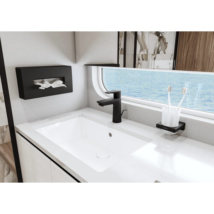 Tumbler AddStoris Toothbrush Holder Matte Black Wall Mount Ceramic/Metal - Image 2