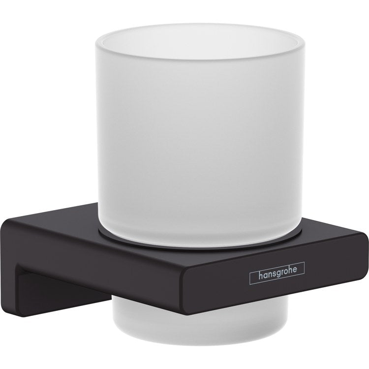 Tumbler AddStoris Toothbrush Holder Matte Black Wall Mount Ceramic/Metal - Image 1