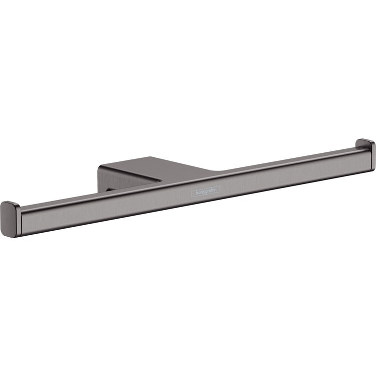 Toilet Paper Holder AddStoris Euro Brushed Black Chrome Metal 3-1/16 Inch Wall Mount - Image 1