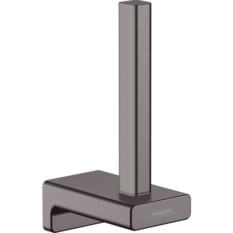Toilet Paper Holder AddStoris Euro Brushed Black Chrome Metal 3-1/4 Inch Wall Mount - Image 1