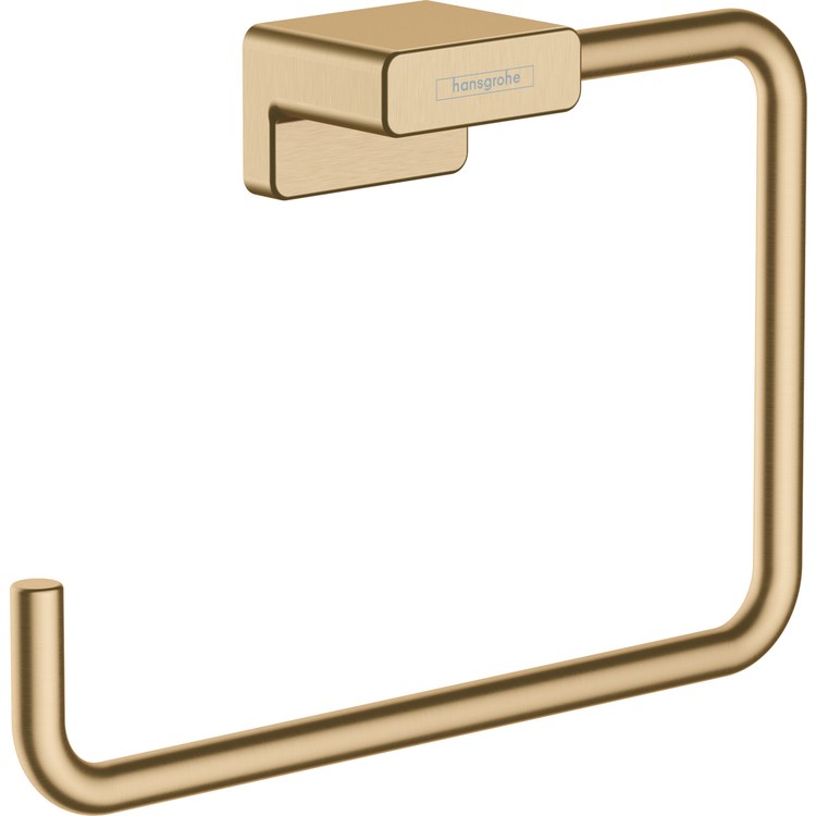 Towel Ring AddStoris 7 Inch Rectangular Brushed Bronze Metal 1-9/16 Inch - Image 1