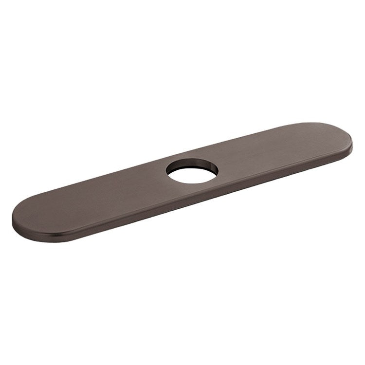 Base Plate Single Hole Brushed Black 10 Inch Chrome Metal for Single Hole Kitchen Faucet 2-1/2 Inch - Image 1