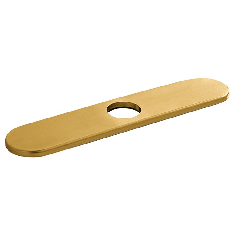 Base Plate Single Hole Brushed Gold Optic 10 Inch Metal for Single Hole Kitchen Faucet 2-1/2 Inch - Image 1