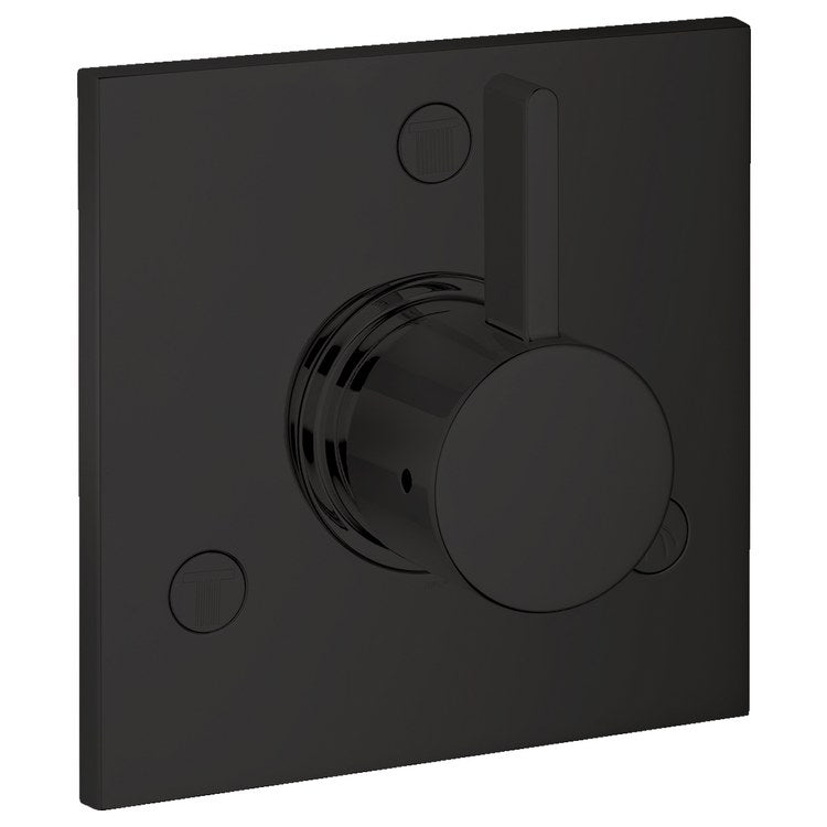 Diverter Trim Ecostat Trio/Quattro Matte Black 1 Lever ADA - Image 1