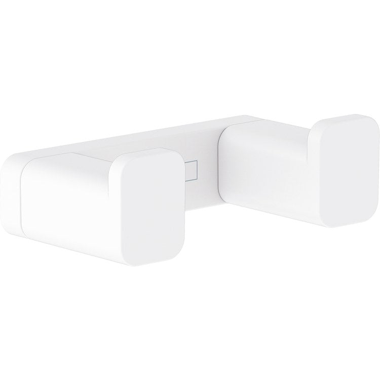 Towel Hook AddStoris Double Matte White 1-3/8 Inch Wall Mount Metal - Image 1