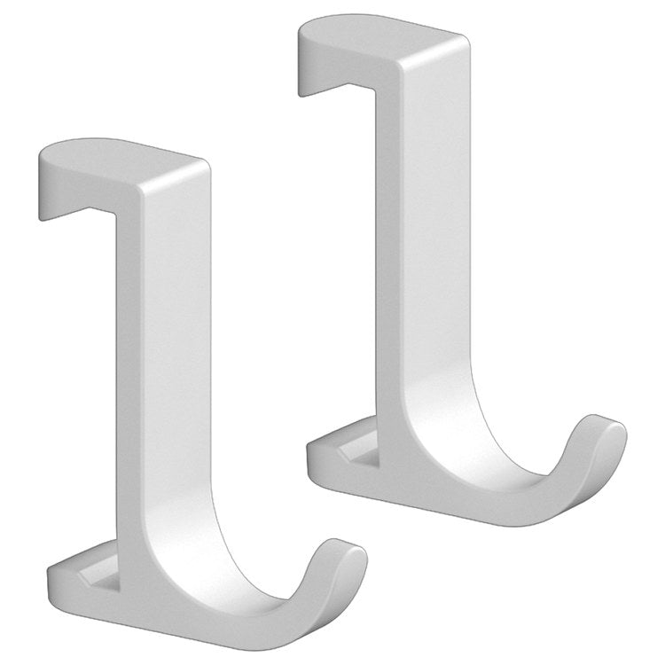 Towel Hook WallStoris Double Matte White 1-1/3 Inch Wall Mount Plastic - Image 1