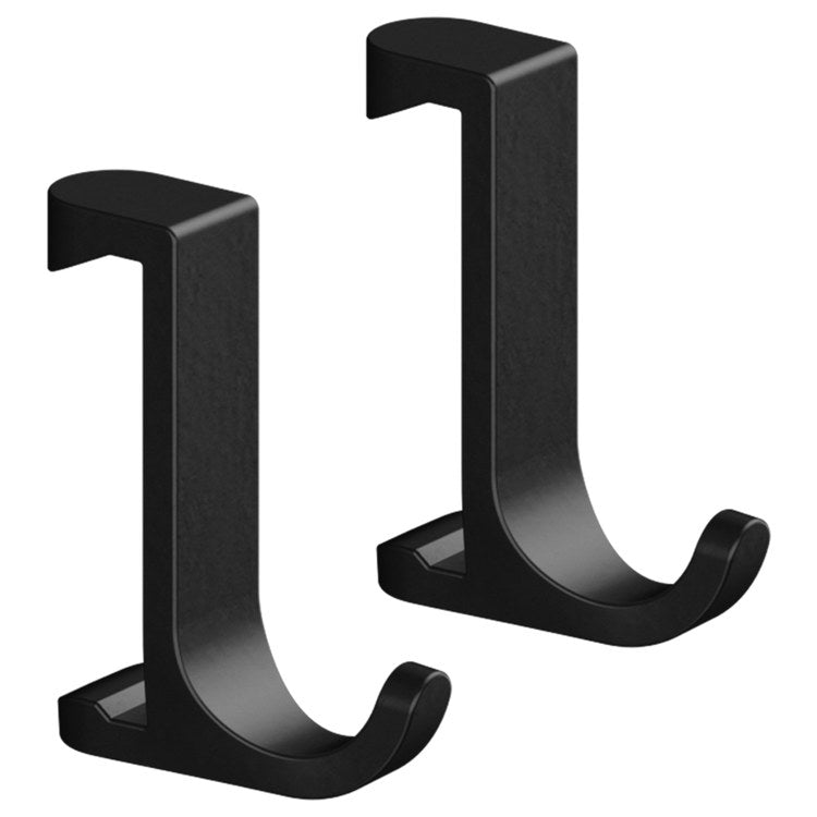 Towel Hook WallStoris Double Matte Black 1-1/3 Inch Wall Mount Plastic - Image 1