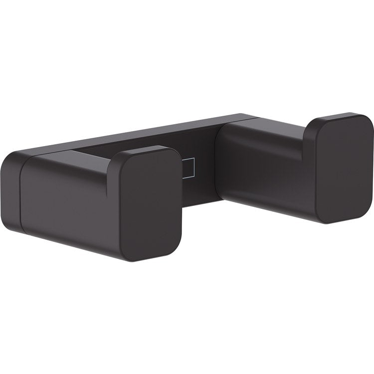 Towel Hook AddStoris Double Matte Black 1-3/8 Inch Wall Mount Metal - Image 1