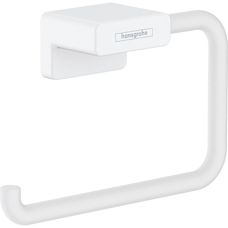 Toilet Paper Holder AddStoris Euro Less Cover Matte White Metal 6 Inch 1-5/8 Inch Wall Mount - Image 1