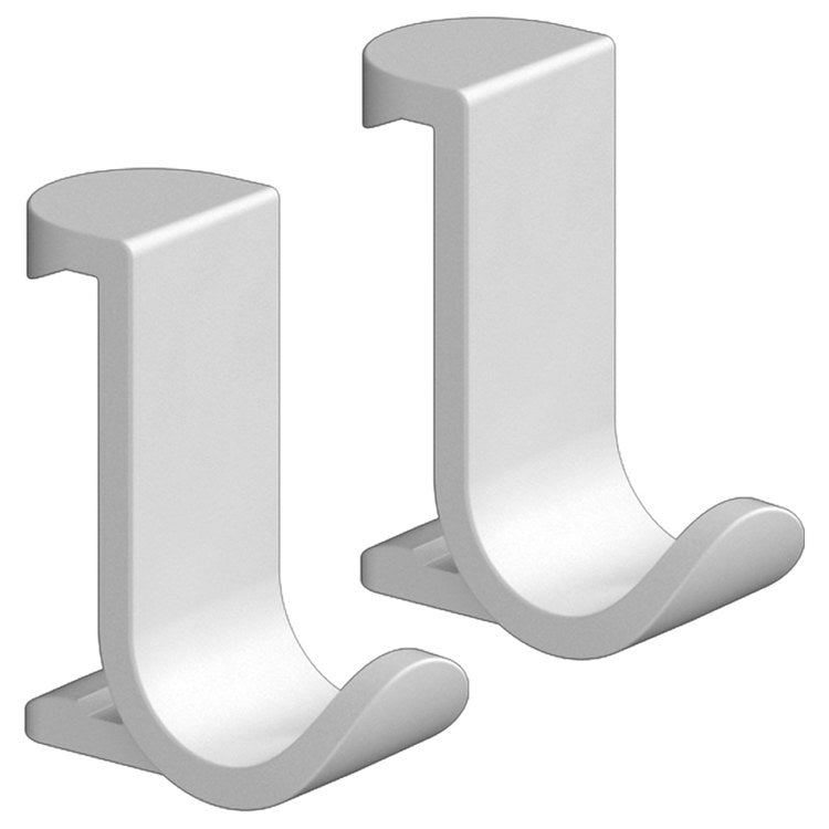 Towel Hook WallStoris Double Matte White 1-1/4 Inch Wall Mount Plastic - Image 1
