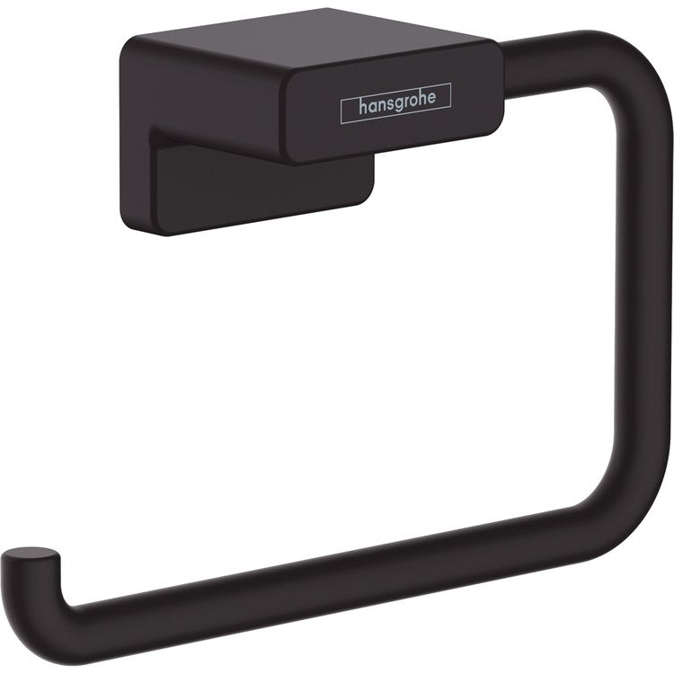 Toilet Paper Holder AddStoris Euro Less Cover Matte Black Metal 6 Inch 1-5/8 Inch Wall Mount