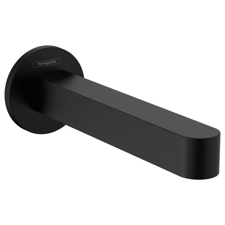 Tub Spout Finoris Less Diverter Matte Black 7-1/2 Inch Brass 1/2 Inch NPT for Bath - Image 1