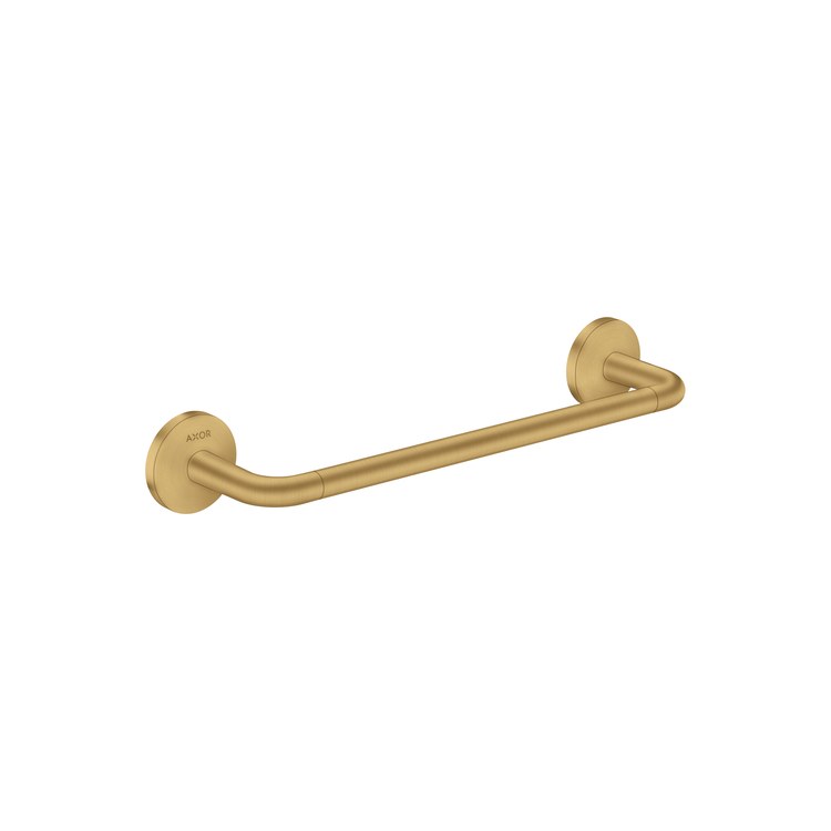 Towel Bar Universal Circular 12 Inch Single Brushed Gold Optic Metal - Image 1