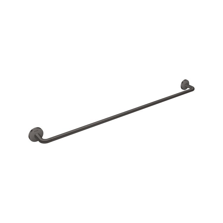 Towel Bar Universal Circular 30 Inch Single Brushed Black Chrome Metal - Image 1