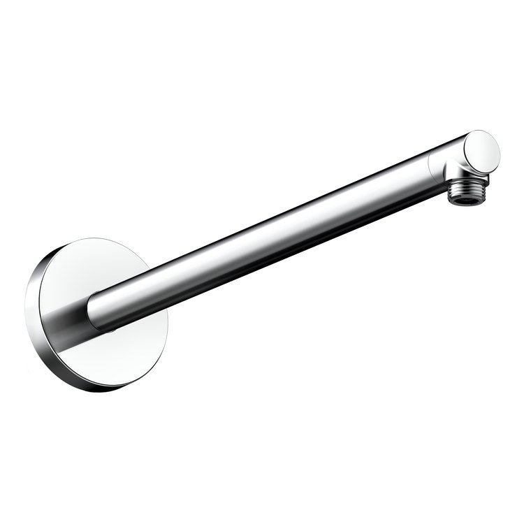 Shower Arm ShowerSolutions with Round Flange Chrome 15 Inch Brass 90 Degree Wall Mount - Image 1