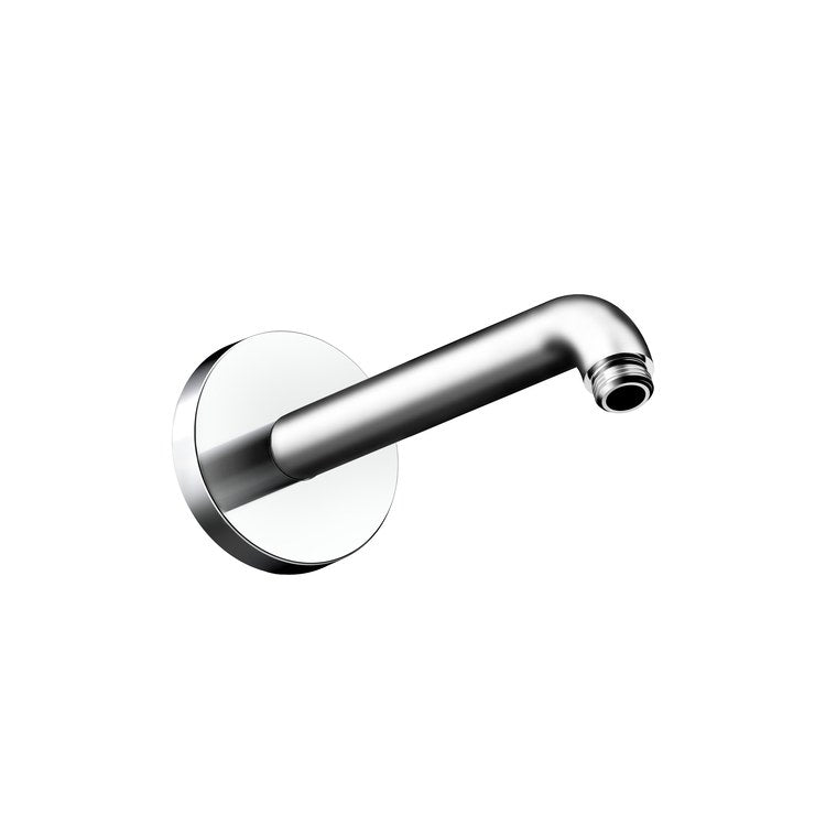 Shower Arm ShowerSolutions with Round Flange Chrome 9 Inch Brass 25 Degree Wall Mount - Image 1