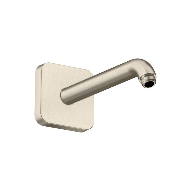 Shower Arm ShowerSolutions with Softsquare Flange Brushed Nickel Brass 25 Degree Wall Mount - Image 1