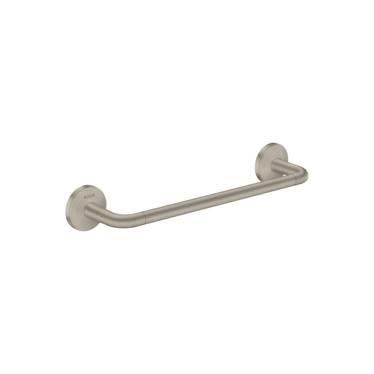 Towel Bar Universal Circular 12 Inch Single Brushed Nickel Metal - Image 1