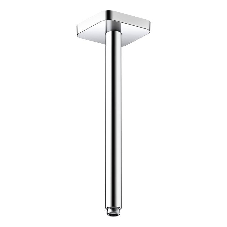 Shower Arm ShowerSolutions with Softsquare Flange Chrome 12 Inch NPT Brass Ceiling Mount - Image 1