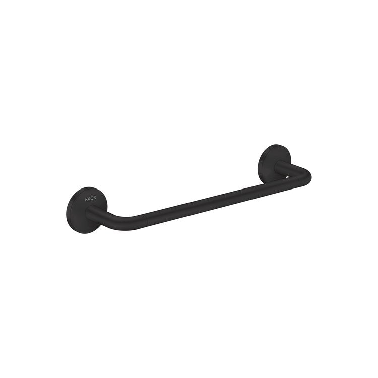 Towel Bar Universal Circular 12 Inch Single Matte Black Metal - Image 1