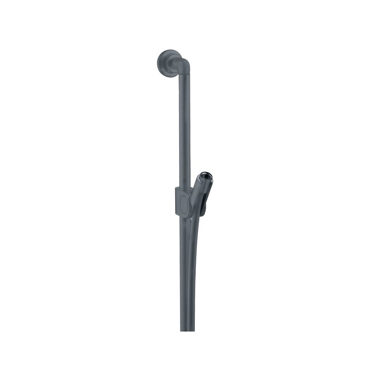 Slide Bar Citterio with Adjustable Handshower Holder and 63 Inch Hose 36 Inch Brushed Black Chrome Brass Wall Mount - Image 1