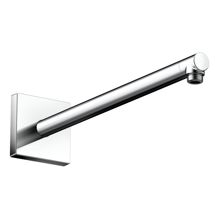 Shower Arm ShowerSolutions with Square Flange Chrome 15 Inch Brass 90 Degree Wall Mount - Image 1