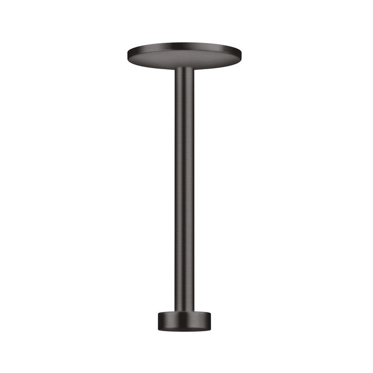 Shower Arm One with Round Flange Brushed Black Chrome 14 Inch NPT Brass Ceiling Mount - Image 1