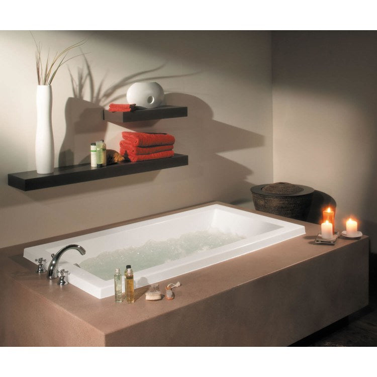 Tub Aliki 72 x 36 Inch Drop-In Aerofeel End Drain White Acrylic 86 Gallon