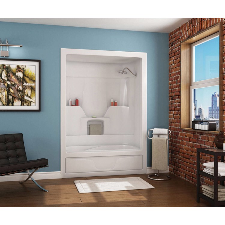 Tub Aspen 60 x 31 Inch Alcove 3 Piece Right White Acrylic - Image 2