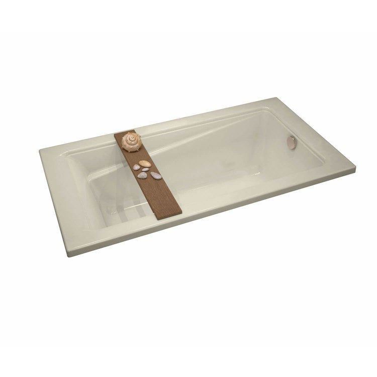 Tub New Town 60L x 32W Inch Drop-In Hydrosens End Bone Acrylic - Image 1