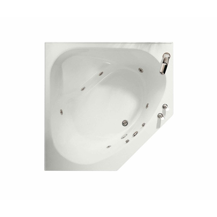 Tub Tandem II 60 x 60 Inch Neo-Angle Center Drain White Acrylic 61 Gallon - Image 2