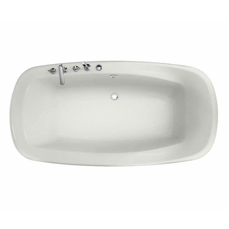Tub Eterne 72 x 42 Inch Drop-In Aerofeel Center Drain White Acrylic 102 Gallon - Image 3