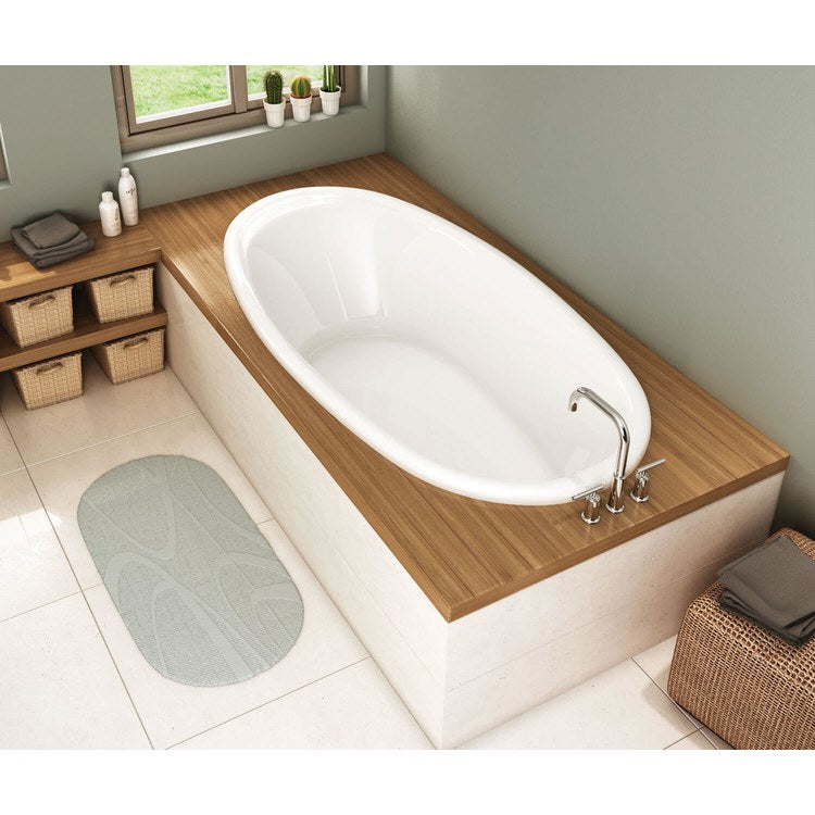 Tub Saturna 60 x 36 Inch Drop-In Center Drain White Acrylic 55 Gallon