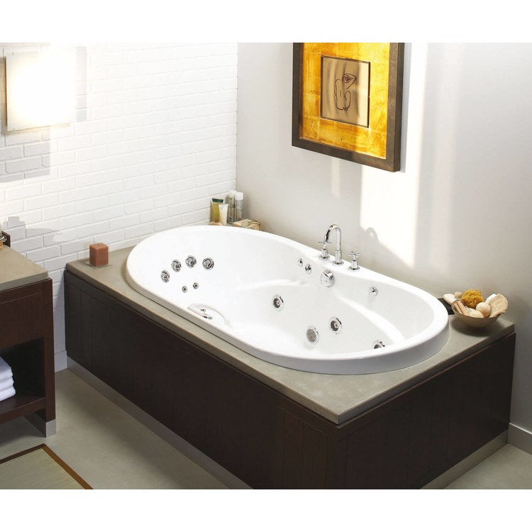 Tub Living 72 x 36 Inch Drop-In Center Drain White Acrylic 77 Gallon - Image 2