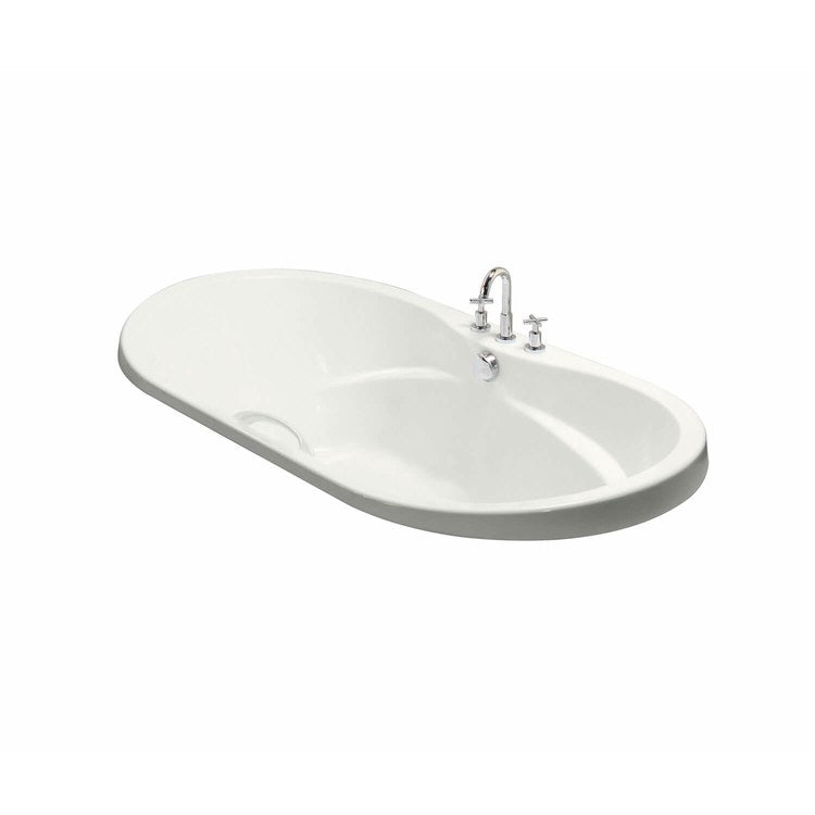 Tub Living 72 x 36 Inch Drop-In Center Drain White Acrylic 77 Gallon - Image 3