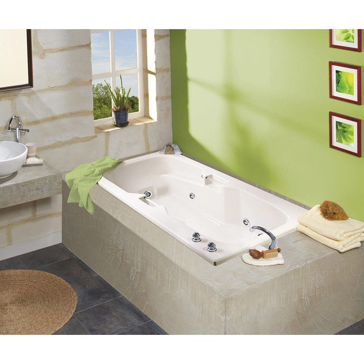 Tub Lopez 60 x 36 Inch Alcove Combined Whirlpool Aeroeffect End White Acrylic - Image 1