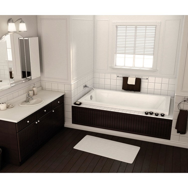Tub Pose 60 x 32 Inch Drop-In Combined Whirlpool Aeroeffect End White Acrylic - Image 1